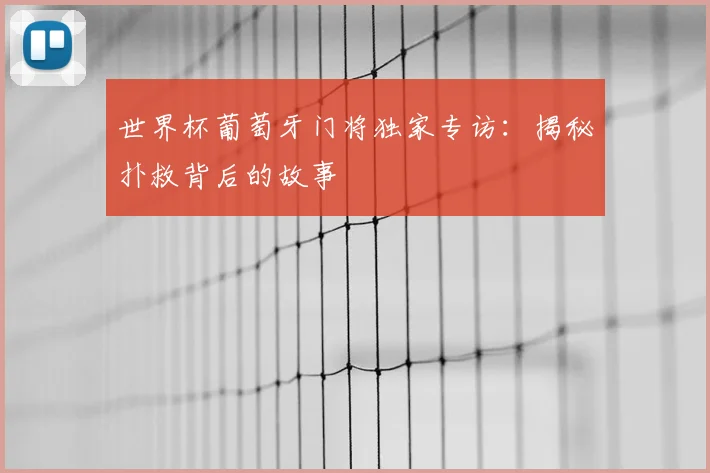 世界杯葡萄牙门将独家专访：揭秘扑救背后的故事